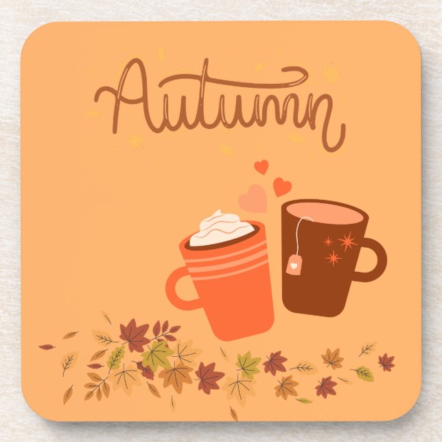 Dessous de verre en plastique dur d'automne (Devant)