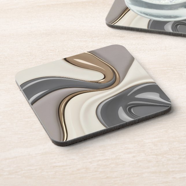 Dessous de verre en plastique dur en graphisme élé (Côté gauche)