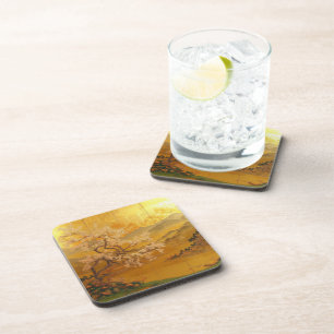 Dessous de verre en plastique dur Golden Dawn