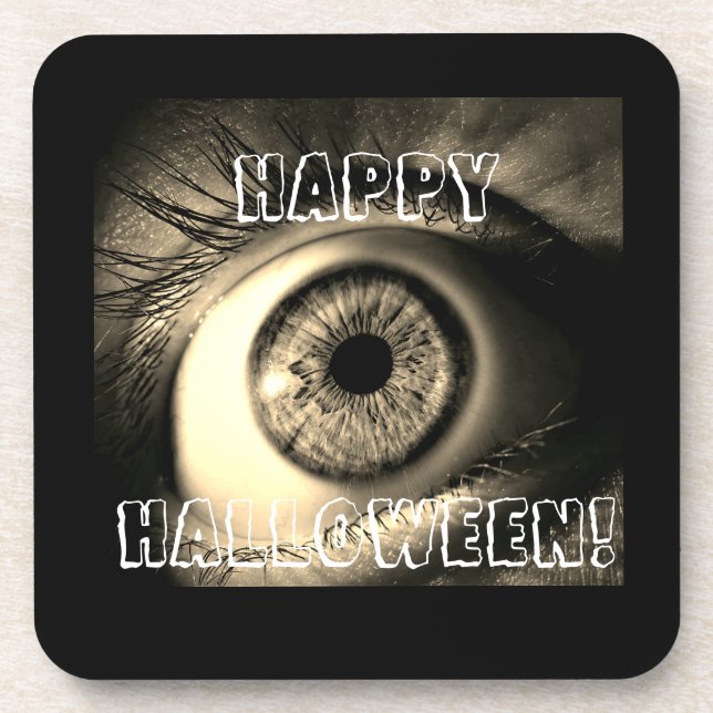 Dessous de verre en plastique dur Halloween borgne (Devant)