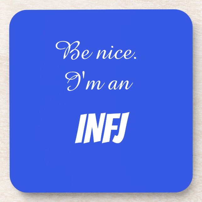 Dessous de verre en plastique dur INFJ (Devant)
