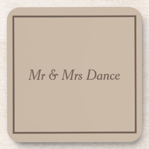 Dessous de verre en plastique dur monogramme