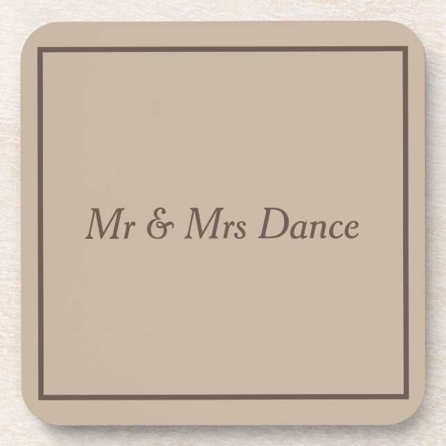 Dessous de verre en plastique dur monogramme (Devant)