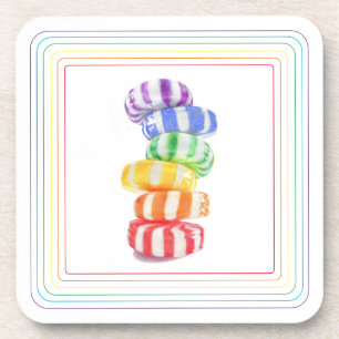 DESSOUS DE VERRE en plastique dur RAINBOW BOW