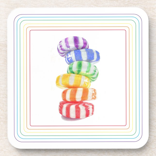 DESSOUS DE VERRE en plastique dur RAINBOW BOW (Devant)