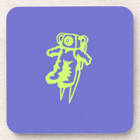 Dessous de verre en plastique dur Spaceman