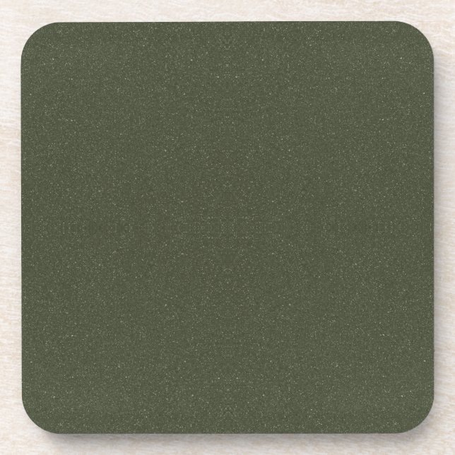 Dessous de verre en plastique dur vert mousse text (Devant)