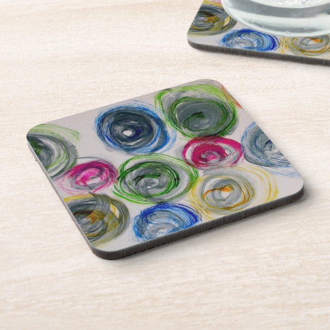 dessous de verre en plastique durs avec le dos de (Côté gauche)