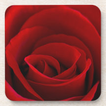 Dessous de verre en plastique durs "rouges" avec