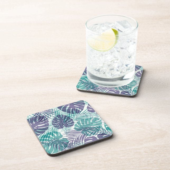 Dessous de verre en plastique Palmes tropicales (Côté Droit)
