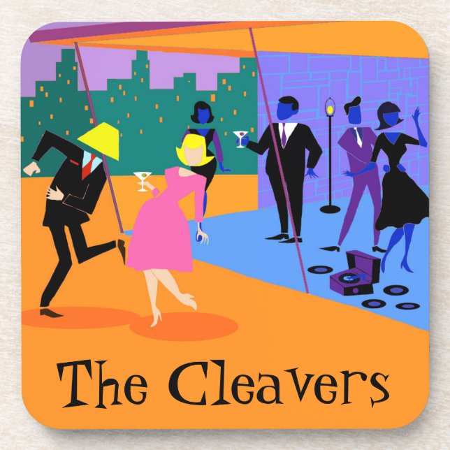 Dessous de verre en plastique rétro Urban Rooftop  (Devant)