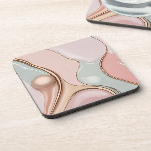 Dessous de verre en plastique rigide à motif stylé (Côté gauche)