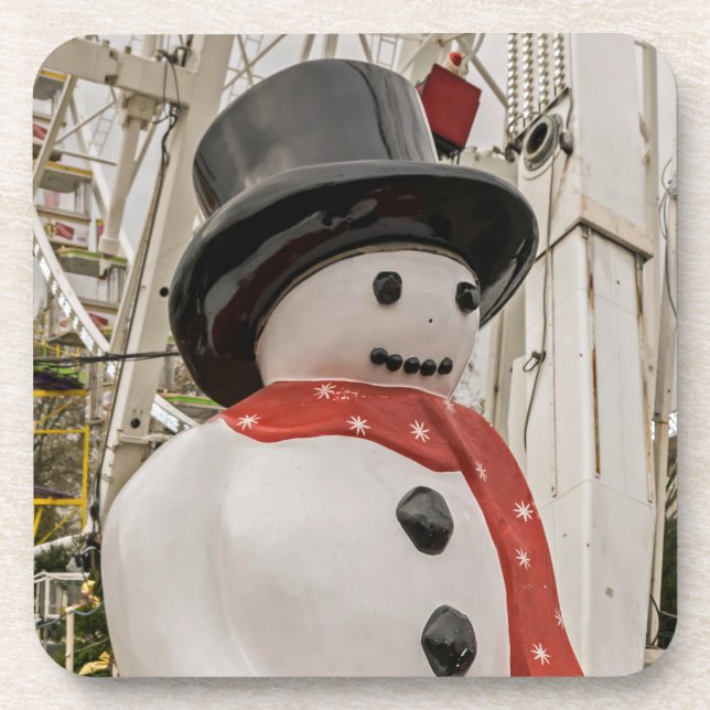 Dessous de verre en plastique snowman (Devant)