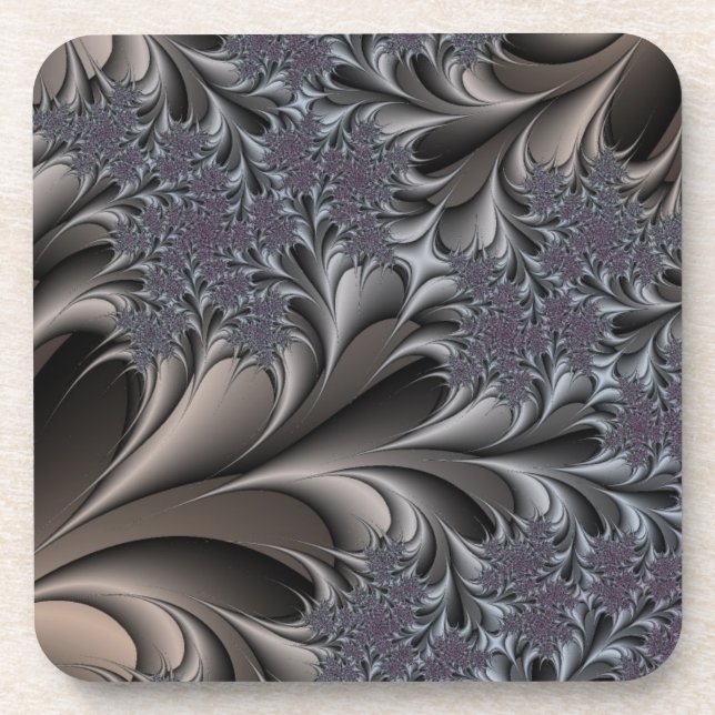 dessous de verre en soie chocolat (Devant)