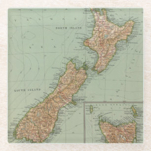 Dessous-de-verre En Verre 169 Nouvelle Zélande, Hawaï, Tasmanie