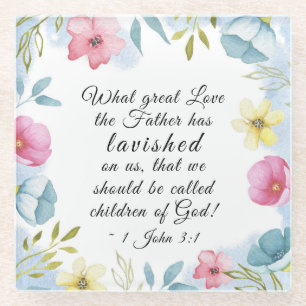 Dessous-de-verre En Verre 1 amour de 3:1 de John grand le père prodigué sur