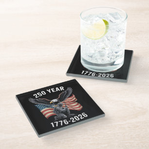 Dessous-de-verre En Verre 250 Ans 250e Anniversaire USA 4 Juillet