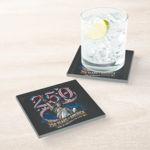 Dessous-de-verre En Verre 250 Ans Anniversaire Amérique 1776 2026