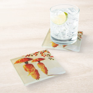 Dessous-de-verre En Verre 2 moines bouddhistes laotiens