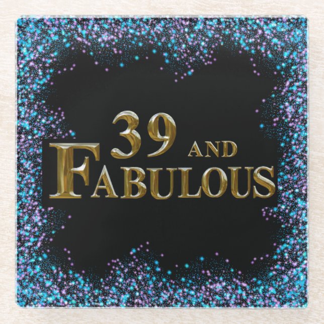 Dessous-de-verre En Verre 39e anniversaire  (Devant)
