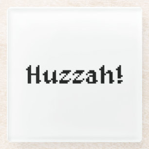 Dessous-de-verre En Verre 8 Bits Huzzah !