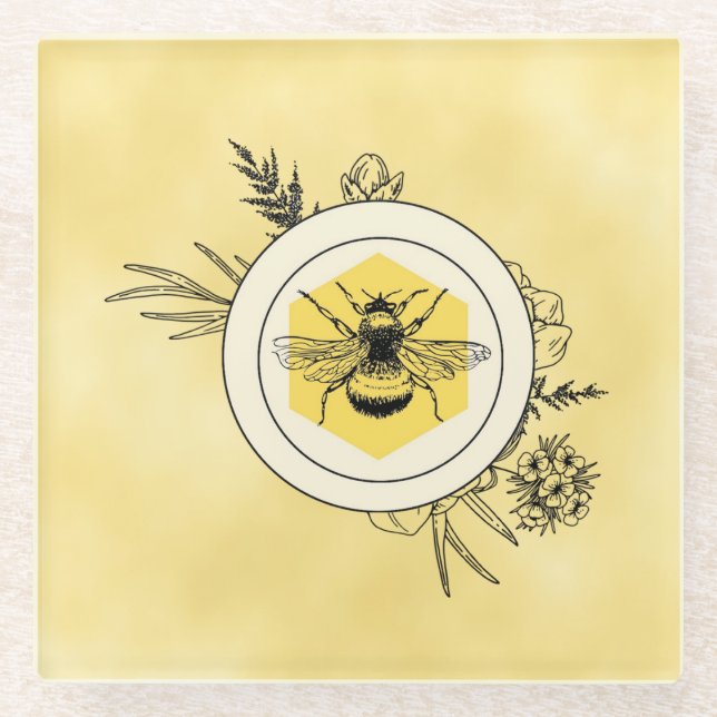 Dessous-de-verre En Verre Abeille (Devant)