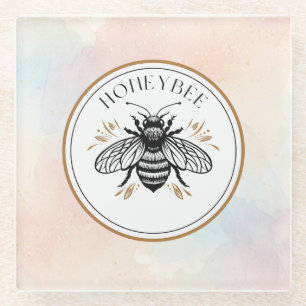Dessous-de-verre En Verre Abeille à miel