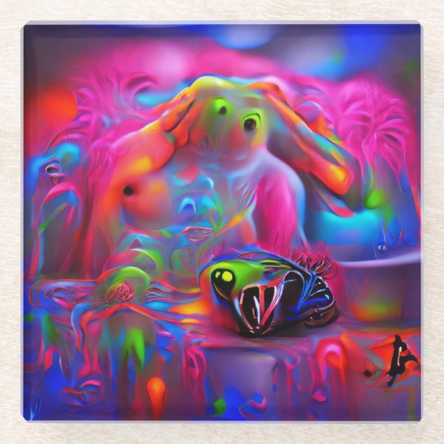Dessous-de-verre En Verre Ablutophobie (Devant)