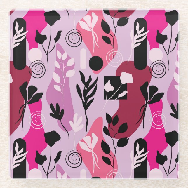 Dessous-de-verre En Verre Abstract Botanics (Devant)