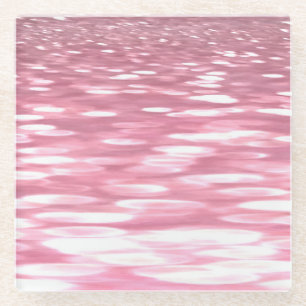 Dessous-de-verre En Verre Abstrait #3 : Brillant rose