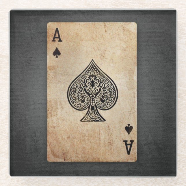 Dessous-de-verre En Verre Ace of spades (Devant)