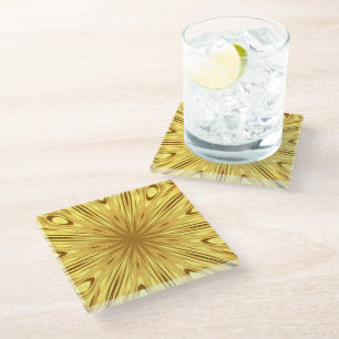 Dessous-de-verre En Verre Achempong Designer : Crimson & Gold Opulent Tabl