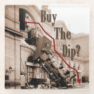 Dessous-de-verre En Verre Acheter L'Humour Du Marché Stock Dip