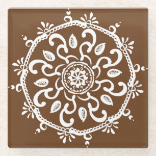 Dessous-de-verre En Verre Acorn Mandala