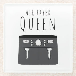 Dessous-de-verre En Verre Air Fryer Queen Beverage