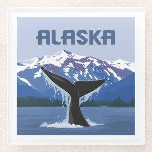 Dessous-de-verre En Verre Alaska   Baleine