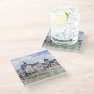 Dessous-de-verre En Verre Alfred Sisley Bâtiments et ponts avec l'eau