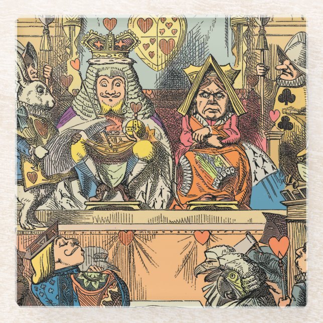 Dessous-de-verre En Verre Alice à Wonderland Cheshire Cat Characters (Devant)