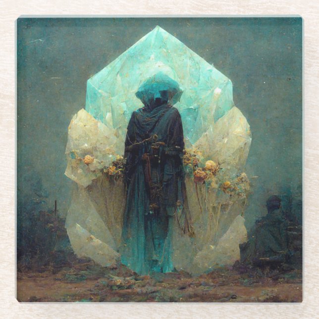 Dessous-de-verre En Verre Alien Crystal Guardian  Sci-Fi Imaginaire (Devant)