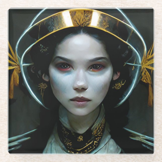 Dessous-de-verre En Verre Alien Girl 2 Science Fiction (Devant)