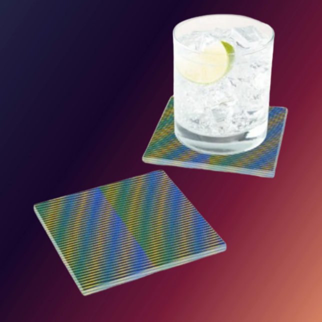 Dessous-de-verre En Verre Aligned Energy | Dessous de verre en verre Lignes  (Créateur téléchargé)