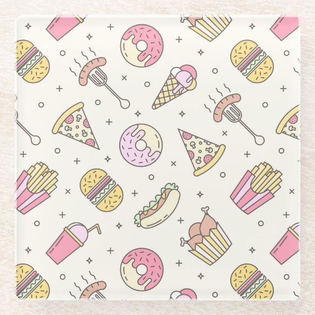 Dessous-de-verre En Verre Alimentation indésirable (Devant)