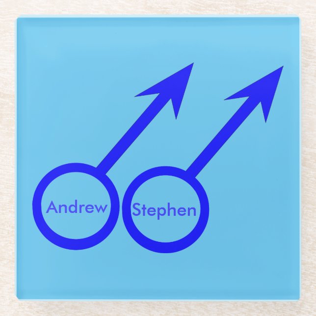 Dessous-de-verre En Verre Amateurs de gays Dessous de verre personnalisé (Devant)