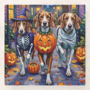 Dessous-de-verre En Verre American English Foxhound En Costumes Halloween