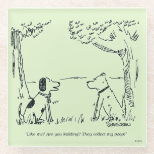 Dessous-de-verre En Verre Amour de chien