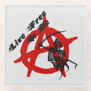 Dessous-de-verre En Verre Anarchy Grim Reaper