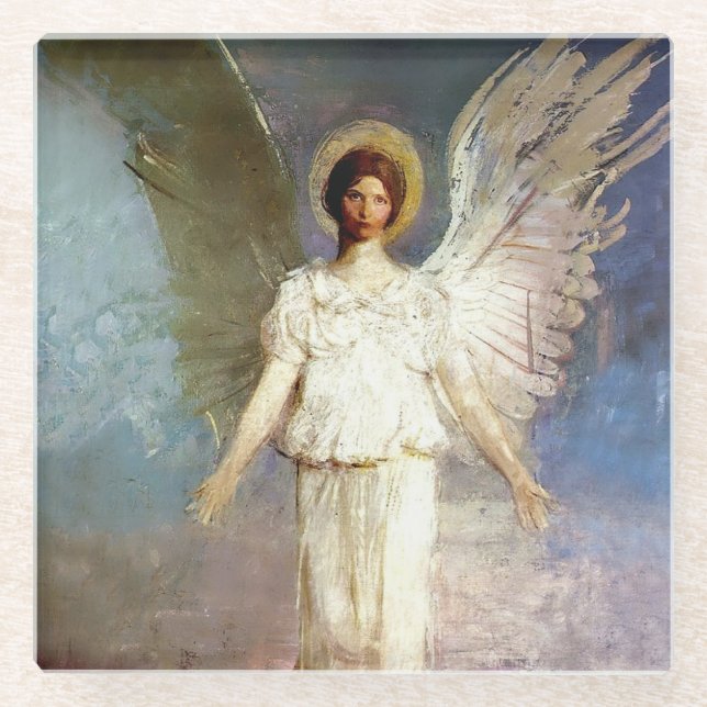 Dessous-de-verre En Verre « Angel at Noon » d'Abbott Thayer (Devant)
