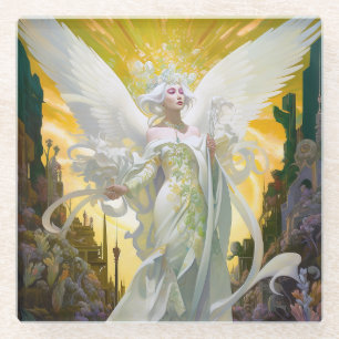 Dessous-de-verre En Verre Angel Imaginaire Art