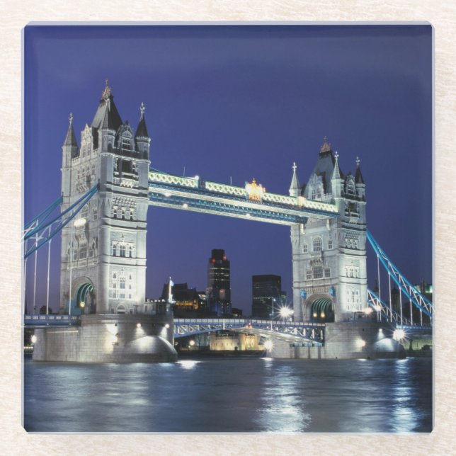 Dessous-de-verre En Verre Angleterre, Londres, Tower Bridge 3 (Devant)