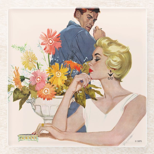 Dessous-de-verre En Verre Anniversaire (Devant)